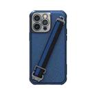 For iPhone 14 Pro Max NILLKIN MagSafe Full Coverage Phone Case with Wrist Strap(Blue) - 1