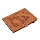 For iPad 2 / 3 / 4 Embossing Sewing Thread Horizontal Painted Flat Leather Case with Sleep Function & Pen Cover & Anti Skid Strip & Card Slot & Holder(Brown) - 8