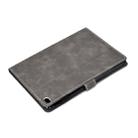 For iPad Air 2 Embossing Sewing Thread Horizontal Painted Flat Leather Case with Sleep Function & Pen Cover & Anti Skid Strip & Card Slot & Holder(Gray) - 9