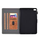 For iPad mini 2 / 3 / 4 / 5 Embossing Sewing Thread Horizontal Painted Flat Leather Case with Sleep Function & Pen Cover & Anti Skid Strip & Card Slot & Holder(Brown) - 5