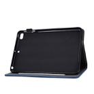 For iPad mini 2 / 3 / 4 / 5 Embossing Sewing Thread Horizontal Painted Flat Leather Case with Sleep Function & Pen Cover & Anti Skid Strip & Card Slot & Holder(Blue) - 6