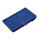 For iPad mini 2 / 3 / 4 / 5 Embossing Sewing Thread Horizontal Painted Flat Leather Case with Sleep Function & Pen Cover & Anti Skid Strip & Card Slot & Holder(Blue) - 8