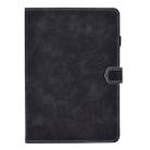 For iPad mini 2 / 3 / 4 / 5 Embossing Sewing Thread Horizontal Painted Flat Leather Case with Sleep Function & Pen Cover & Anti Skid Strip & Card Slot & Holder(Black) - 2