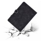 For iPad mini 2 / 3 / 4 / 5 Embossing Sewing Thread Horizontal Painted Flat Leather Case with Sleep Function & Pen Cover & Anti Skid Strip & Card Slot & Holder(Black) - 3