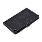 For iPad mini 2 / 3 / 4 / 5 Embossing Sewing Thread Horizontal Painted Flat Leather Case with Sleep Function & Pen Cover & Anti Skid Strip & Card Slot & Holder(Black) - 9
