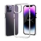 For iPhone 14 Two-color Shockproof High Transparency TPU Phone Case(White) - 1