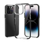 For iPhone 14 Pro Two-color Shockproof High Transparency TPU Phone Case(Black) - 1