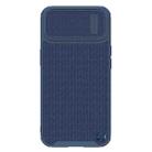 For iPhone 14 NILLKIN Texture MagSafe Camshield PC + TPU Phone Case(Blue) - 1