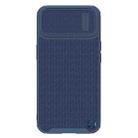 For iPhone 14 Plus NILLKIN Texture MagSafe Camshield PC + TPU Phone Case(Blue) - 1