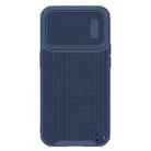 For iPhone 14 Pro NILLKIN Texture MagSafe Camshield PC + TPU Phone Case(Blue) - 1