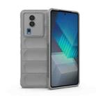 For vivo iQOO Neo7 Magic Shield TPU + Flannel Phone Case(Grey) - 1