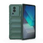 For vivo iQOO Neo7 Magic Shield TPU + Flannel Phone Case(Dark Green) - 1