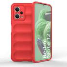 For Xiaomi Redmi Note 12 5G /  Note 12 5G India Magic Shield TPU + Flannel Phone Case(Red) - 1