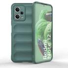 For Xiaomi Redmi Note 12 5G /  Note 12 5G India Magic Shield TPU + Flannel Phone Case(Dark Green) - 1