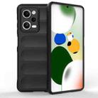 For Xiaomi Redmi Note 12 Pro 5G China / Note 12 Pro 5G Speed  Magic Shield TPU + Flannel Phone Case(Black) - 1