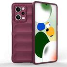 For Xiaomi Redmi Note 12 Pro 5G China / Note 12 Pro 5G Speed  Magic Shield TPU + Flannel Phone Case(Wine Red) - 1