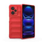 For Xiaomi Redmi Note 12 Pro+ China / Global Magic Shield TPU + Flannel Phone Case(Red) - 1