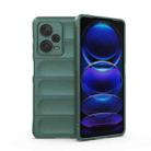 For Xiaomi Redmi Note 12 Pro+ China / Global Magic Shield TPU + Flannel Phone Case(Dark Green) - 1
