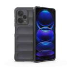 For Xiaomi Redmi Note 12 Pro+ China / Global Magic Shield TPU + Flannel Phone Case(Dark Grey) - 1