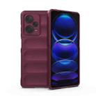 For Xiaomi Redmi Note 12 Pro+ China / Global Magic Shield TPU + Flannel Phone Case(Wine Red) - 1