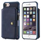 For iPhone 6 Zipper Shockproof Protective Case with Card Slots & Bracket & Photo Holder & Wallet Function(Blue) - 1