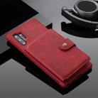For Galaxy Note 10 Plus Zipper Shockproof Protective Case with Card Slots & Bracket & Photo Holder & Wallet Function(Red) - 8