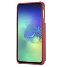 For Galaxy S10e Zipper Shockproof Protective Case with Card Slots & Bracket & Photo Holder & Wallet Function(Red) - 3