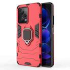 For Xiaomi Redmi Note 12 Pro 5G China PC + TPU Shockproof Protective Phone Case with Magnetic Ring Holder(Red) - 1