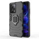 For Xiaomi Redmi Note 12 Pro 5G China PC + TPU Shockproof Protective Phone Case with Magnetic Ring Holder(Black) - 1