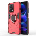 For Xiaomi Redmi Note 12 Pro+ China PC + TPU Shockproof Protective Phone Case with Magnetic Ring Holder(Red) - 1