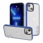 For iPhone 14 Terminator Shockproof Phone Case with Holder(Transparent Blue) - 1