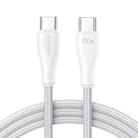 JOYROOM 100W Type-C to Type-C Surpass Series Fast Charging Data Cable, Length:1.2m(White) - 1