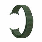 For Google Pixel Watch Nylon Woven Plastic Connector Watch Band(Army Green) - 1