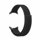 For Google Pixel Watch Nylon Woven Plastic Connector Watch Band(Black) - 1
