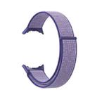 For Google Pixel Watch Nylon Woven Plastic Connector Watch Band(Blue Purple) - 1