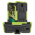 For Nokia C100 Tire Texture TPU + PC Phone Case with Holder(Green) - 1