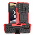 For Nokia G100 Tire Texture TPU + PC Phone Case with Holder(Red) - 1