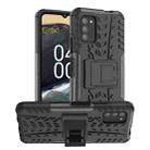 For Nokia G100 Tire Texture TPU + PC Phone Case with Holder(Black) - 1