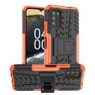 For Nokia G100 Tire Texture TPU + PC Phone Case with Holder(Orange) - 1