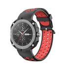 For Huawei Watch GT Cyber Two-color Silicone Watch Band(Black Red) - 1
