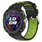 For Huawei Watch GT Cyber Two-color Silicone Watch Band(Black Fluorescent Green) - 1