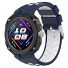 For Huawei Watch GT Cyber Two-color Silicone Watch Band(Blue White) - 1