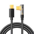 JOYROOM S-CC100A6 100W Type-C to Type-C Elbow Fast Charging Data Cable, Length:1.2m(Black) - 1