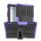 For Amazon Kindle Fire HD 8 2022 Tire Texture TPU + PC Tablet Case with Holder(Purple) - 1