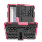 For Amazon Kindle Fire HD 8 2022 Tire Texture TPU + PC Tablet Case with Holder(Pink) - 1