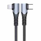 ADC-009 20W USB-C/Type-C to 8 Pin Double Elbow Data Cable, Length:0.4m - 1