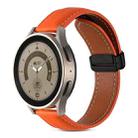 20mm Folding Buckle Genuine Leather Watch Band(Orange) - 1