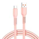 ADC-014 6A USB to USB-C/Type-C Liquid Silicone Data Cable, Length:0.5m(Pink) - 1