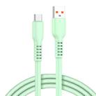 ADC-014 6A USB to USB-C/Type-C Liquid Silicone Data Cable, Length:0.5m(Green) - 1