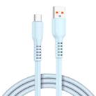 ADC-014 6A USB to USB-C/Type-C Liquid Silicone Data Cable, Length:0.5m(Blue) - 1